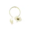 Gissa Bicalho Women's Neutrals Acrylic Handmade Necklace Orchid Deco Cream In Gold