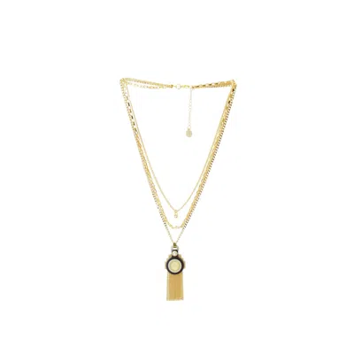 Gissa Bicalho Women's Neutrals Acrylic Handmade Necklace Ytu Kahki In Yellow
