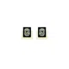 Gissa Bicalho Women's Neutrals / Black Handmade Acrylic Earring S Deco Rectangular Cut-off Stone Vanilla