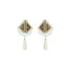 Gissa Bicalho Women's Neutrals Earring Clef Xs Drop Crystal