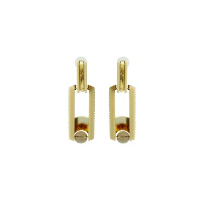 Gissa Bicalho Women's Neutrals Earring Hoop Orbit Beige