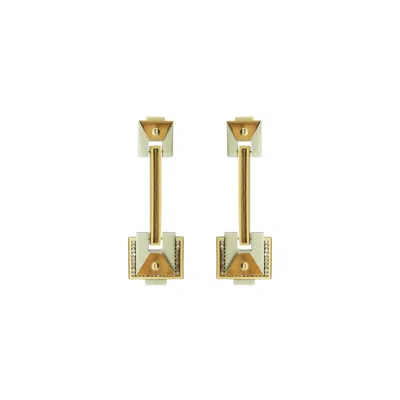 Gissa Bicalho Women's Neutrals Earring Long Trapeze Clay