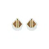 Gissa Bicalho Women's Neutrals Earring Short Clef Crystal In Gold