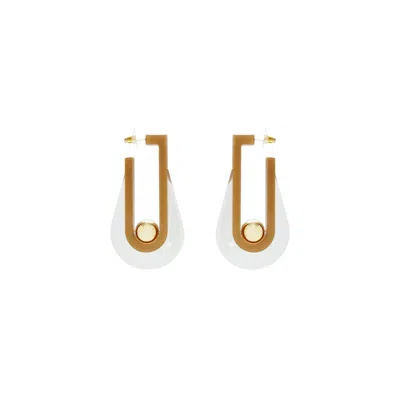 Gissa Bicalho Women's Neutrals Earring Yoyo Crystal In Yellow