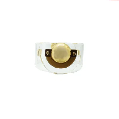 Gissa Bicalho Women's Neutrals / Gold Bracelet Pupile Crystal