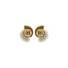 Gissa Bicalho Women's Neutrals / Gold Earring Vortex Short Cream