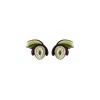 Gissa Bicalho Women's Neutrals / Green Earring Small Short Magnolia Cream