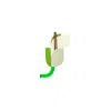 Gissa Bicalho Women's Neutrals Handmade Acrylic Brooch Anthurium / Vanilla In Green
