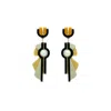 Gissa Bicalho Women's Neutrals Handmade Acrylic Earring Allamanda - Kahki In Gold