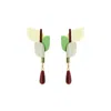 Gissa Bicalho Women's Neutrals Handmade Acrylic Earring Anthurium / Vanilla In Multi