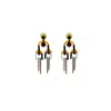 Gissa Bicalho Women's Neutrals Handmade Acrylic Earring Cladogram / Most