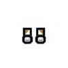 Gissa Bicalho Women's Neutrals Handmade Acrylic Earring P Deco Octogonal Cut Stone Clay