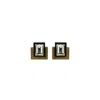 Gissa Bicalho Women's Neutrals Handmade Acrylic Earring S Deco Rectangular Cut-off Stone Clay In Neutral