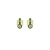 Gissa Bicalho Women's Neutrals Handmade Acrylic Earring S Stone Rhinestones Clay In Green