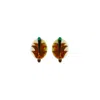 Gissa Bicalho Women's Neutrals Handmade Acrylic Earring Short Alecrim Cream In Multi