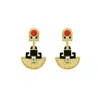 Gissa Bicalho Women's Neutrals Handmade Acrylic Earrings Ita Kahki