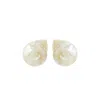 Gissa Bicalho Women's Neutrals Handmade Earring Spiral Shell Nacre In White