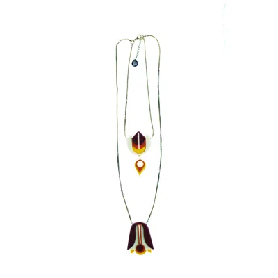 Gissa Bicalho Women's Neutrals Handmade Necklace Kit Iolanda Kahki