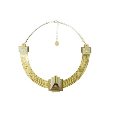 Gissa Bicalho Women's Neutrals Necklace Trapezes Clay