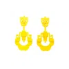 Gissa Bicalho Women's Orange Acrylic Handmade Earring Xangai Yellow In Orange