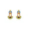 Gissa Bicalho Women's Orange Handmade Acrylic Earring Dandelion - Yellow In Multi