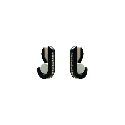 Gissa Bicalho Women's Orange Handmade Acrylic Earring Short Orion With Clips - Nude