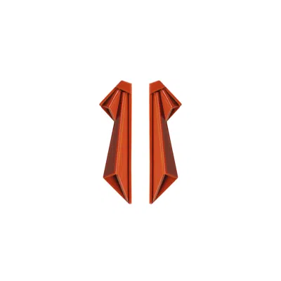 Gissa Bicalho Women's Orange Handmade Acrylic Earring Stalactite Cinnamon