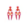 Gissa Bicalho Women's Pink / Purple Handmade Acrylic Earring Cladogram Pink