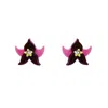 Gissa Bicalho Women's Pink / Purple Handmade Acrylic Earring Siris Pink