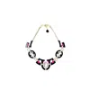 Gissa Bicalho Women's Pink / Purple Handmade Acrylic Necklace Plastron Oval Cut Stone Pink