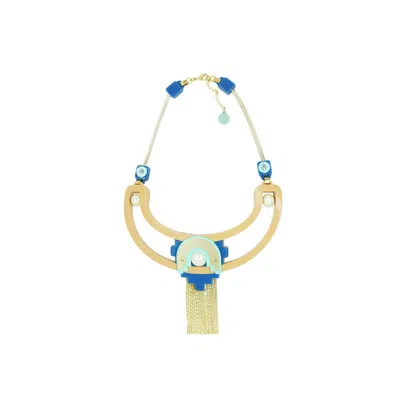 Gissa Bicalho Women's Pink / Purple Handmade Acrylic Necklace Tikal - Nude