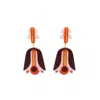 Gissa Bicalho Women's Pink / Purple Handmade Earring Glory Orange