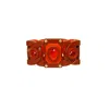 Gissa Bicalho Women's Red Handmade Acrylic Bracelet Links And Stones Cinnamon