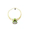 Gissa Bicalho Women's Yellow / Grey / Green Handmade Acrylic Necklace Plastron Gerbera Mustard In Multi