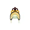 Gissa Bicalho Women's Yellow / Orange Acrylic Handmade Brooch Ixchel - Mustard In Neutral