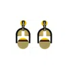 Gissa Bicalho Women's Yellow / Orange Acrylic Handmade Earring Tri-color/ Yellow