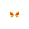 Gissa Bicalho Women's Yellow / Orange Acrylic Handmade Earring Xs Butterfly Orange