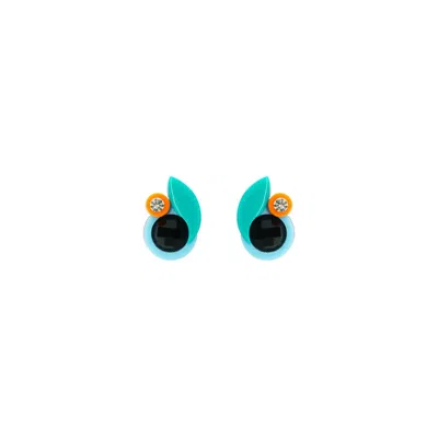 Gissa Bicalho Women's Yellow / Orange Acrylic Handmade Earring Xs Petunia Orange