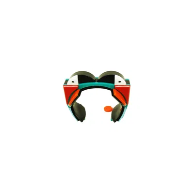 Gissa Bicalho Women's Yellow / Orange Handmade Acrylic Bracelet Toucans Orange