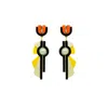 Gissa Bicalho Women's Yellow / Orange Handmade Acrylic Earring Allamanda - Yellow In Multi
