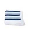 Gita Boy's Light Blue/grey/navy Stripe Blanket In Multi In Multi