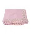 Gita Girl's Sequence Trim Blanket In Soft Pink In Pink