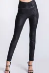 Giti Wholesale Curvy Faux Leather Legging - Plus In Black In Black