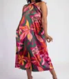 Giti Wholesale Halter High Low Dress - Plus In Multi In Multi