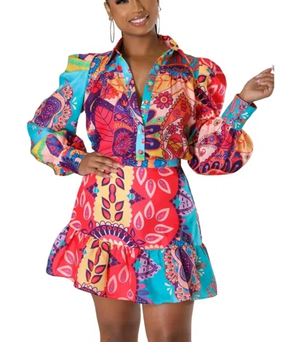 Giti Wholesale Two Piece Skirt Set In Multi