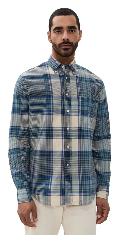 Gitman Vintage Archive Madras Shirt Tan/blue