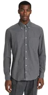 Gitman Vintage Classic Cotton Flannel Shirt Grey S In Grey
