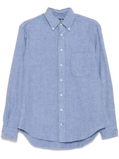 Gitman Vintage Long Sleeve Button Down Shirt In Blue