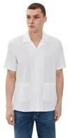 Gitman Vintage Seersucker Beach Shirt White In White