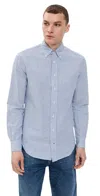 Gitman Vintage Striped Linen Shirt Blue Stripe In Blue Stripe